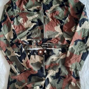 Camouflage Jacket and Pants Set